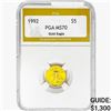 Image 1 : 1992 1/10oz $5 AGE PGA MS70