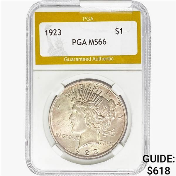 1923 Silver Peace Dollar PGA MS66