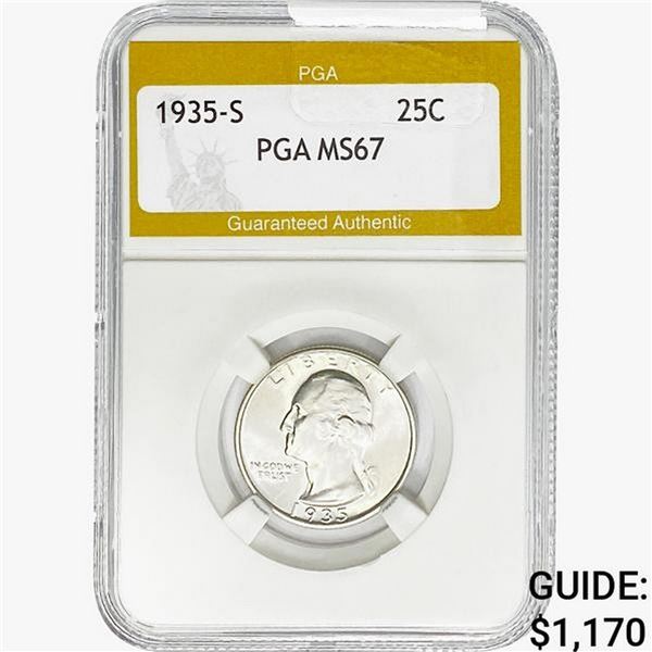 1935-S Washington Silver Quarter PGA MS67
