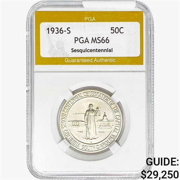 1936-S Sesquicentennial Half Dollar PGA MS66