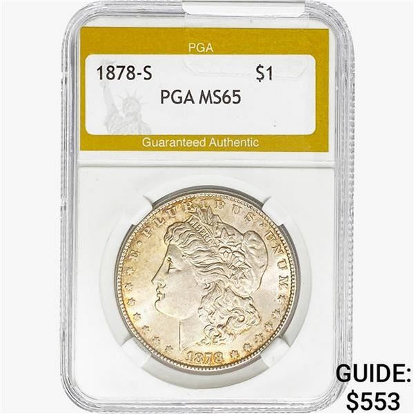 1878-S Morgan Silver Dollar PGA MS65