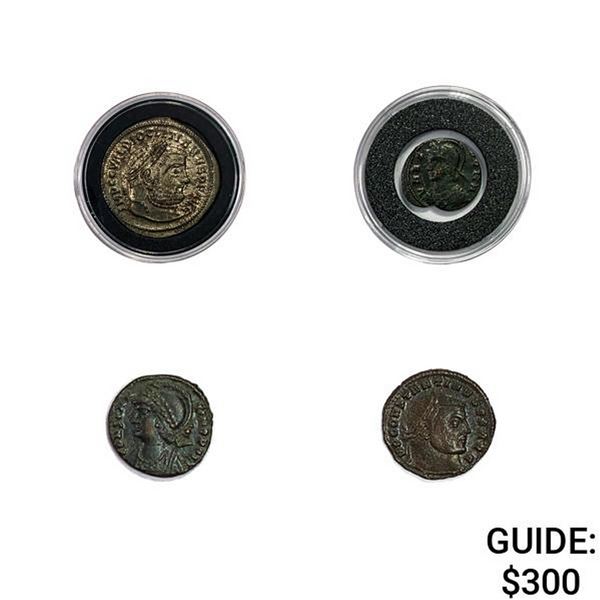 Varied Bronz and Brass Ancient Roman Coinage [4 Coins]