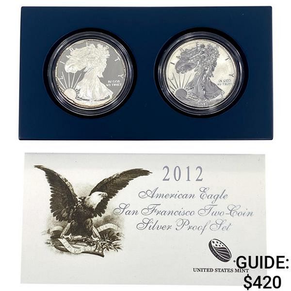 2012 Proof and Rev. Proof Silver Eagle Set [2 Coins]