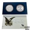 Image 1 : 2012 US 1oz Silver Eagle Proof and Rev. Proof Set [2 Coins]