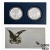 Image 1 : 2012 Proof and Rev. Proof 1oz Silver Eagle Set [2 Coins]