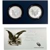 Image 2 : 2012 Proof and Rev. Proof 1oz Silver Eagle Set [2 Coins]