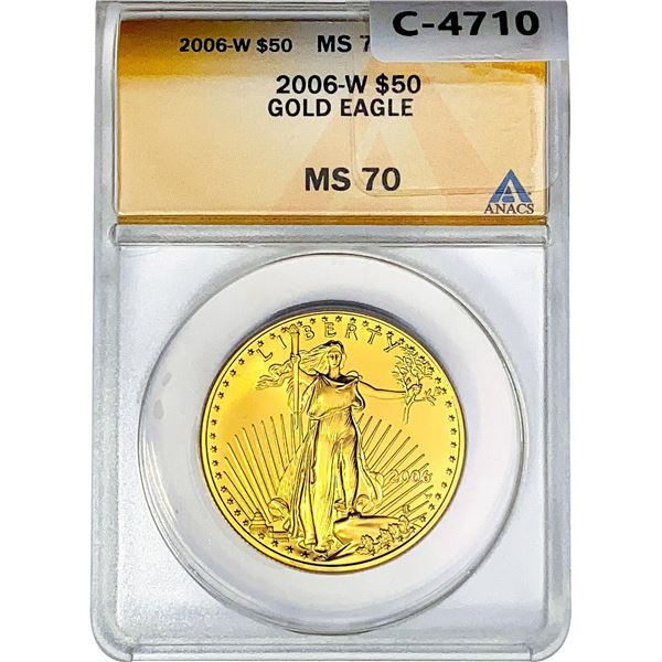2006-W 1oz. Gold $50 Eagle ANACS MS70