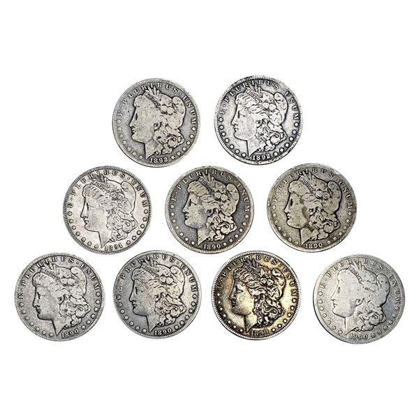 [9] 1890-1892-CC Morgan Silver Dollar