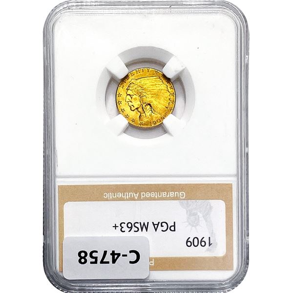1909 $2.50 Gold Quarter Eagle PGA MS63+