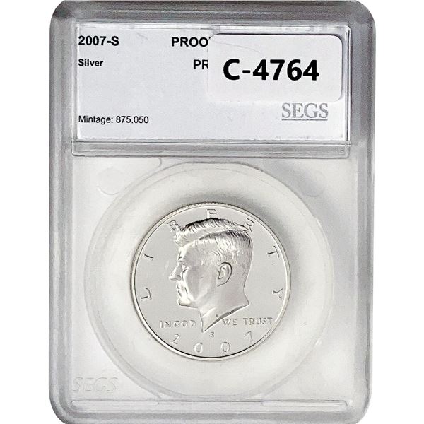 2007-S Kennedy Half Dollar SEGS PR69+ PROOF/DCAM