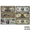 Image 1 : LOT OF (6) MIXED LARGE SIZE CURRENCY NOTES 1896-1917