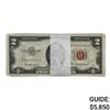 Image 1 : PACK OF (100) 1953 $2 TWO DOLLARS LEGAL TENDER UNITED STATES NOTES GEM UNCIRCULATED