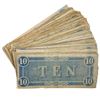 Image 2 : PACK OF (100) 1864 $10 TEN DOLLARS CSA CONFEDERATE STATES OF AMERICA CURRENCY NOTES VERY FINE+