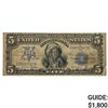 Image 1 : FR. 275 1899 $5 FIVE DOLLARS CHIEF SILVER CERTIFICATE CURRENCY NOTE