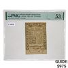 Image 1 : RI-300 MAY 1786 40s FOURTY SHILLINGS RHODE ISLAND COLONIAL NOTE PMG ABOUT UNCIRCULATED-53EPQ