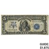 Image 1 : FR. 274 1899 $5 FIVE DOLLARS CHIEF SILVER CERTIFICATE CURRENCY NOTE VERY FINE