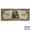 Image 1 : FR. 1200 1922 $50 FIFTY DOLLARS GRANT GOLD CERTIFICATE CURRENCY NOTE VERY FINE