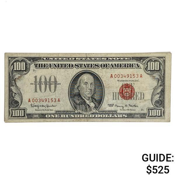 FR. 1550 1966 $100 ONE HUNDRED DOLLARS LEGAL TENDER UNITED STATES NOTE VERY FINE+