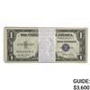 Image 1 : PACK OF (100) 1935-E $1 ONE DOLLAR SILVER CERTIFICATES CURRENCY NOTES GEM UNCIRCULATED