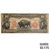 Image 1 : FR. 122 1901 $10 TEN DOLLARS BISON LEGAL TENDER UNITED STATES NOTE