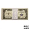 Image 1 : PACK OF (100) 1935-H $1 ONE DOLLAR SILVER CERTIFICATES CURRENCY NOTES GEM UNCIRCULATED
