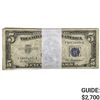 Image 1 : LOT OF (100) 1953 $5 FIVE DOLLARS SILVER CERTIFICATES VERY GOOD - VERY FINE