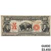 Image 1 : FR. 122 1901 $10 TEN DOLLARS BISON LEGAL TENDER UNITED STATES NOTE VERY FINE