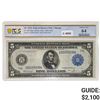 Image 1 : FR. 869 1914 $5 FRN FEDERAL RESERVE NOTE CHICAGO, IL PCGS BANKNOTE CHOICE UNCIRCULATED-64