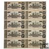 Image 1 : (10) CONSECUTIVE T-67 1864 $20 TWENTY DOLLARS CSA CONFEDERATE STATES OF AMERICA NOTES UNCIRCULATED