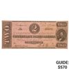 Image 1 : T-54 1862 $2 TWO DOLLARS JUDAH BENJAMIN CSA CONFEDERATE STATES OF AMERICA CURRENCY NOTE UNCIRCULATED