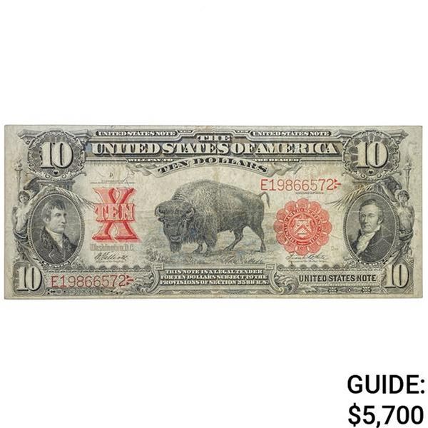 FR. 121 1901 $10 TEN DOLLARS BISON LEGAL TENDER UNITED STATES NOTE VERY FINE+