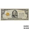 Image 1 : FR. 2404 1928 $50 FIFTY DOLLARS GOLD CERTIFICATE CURRENCY NOTE EXTREMELY FINE