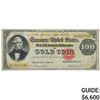 Image 1 : FR. 1214 1882 $100 ONE HUNDRED DOLLARS BENTON GOLD CERTIFICATE CURRENCY NOTE VERY FINE+