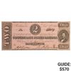 Image 1 : T-54 1862 $2 TWO DOLLARS JUDAH BENJAMIN CSA CONFEDERATE STATES OF AMERICA CURRENCY NOTE UNCIRCULATED