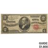 FR. 245 1891 $2 TWO DOLLARS WILLIAM WINDOM SILVER CERTIFICATE CURRENCY NOTE