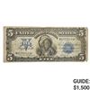 Image 1 : FR. 277 1899 $5 FIVE DOLLARS CHIEF SILVER CERTIFICATE CURRENCY NOTE VERY FINE
