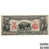 Image 1 : FR. 117 1901 $10 TEN DOLLARS BISON LEGAL TENDER UNITED STATES NOTE VERY FINE+