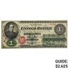 Image 1 : FR. 16c 1862 $1 ONE DOLLAR LEGAL TENDER UNITED STATES NOTE EXTREMELY FINE