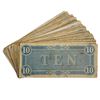 Image 2 : PACK OF (100) 1864 $10 TEN DOLLARS CSA CONFEDERATE STATES OF AMERICA CURRENCY NOTES VERY FINE+