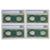 Image 2 : CUT SHEET OF (4) CONSECUTIVE FR. 105 1880 $10 JACKASS LEGAL TENDER USN'S PCGS BA