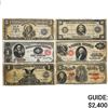 Image 1 : LOT OF (6) MIXED LARGE SIZE CURRENCY NOTES 1891-1917