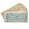 Image 2 : PACK OF (100) 1864 $10 TEN DOLLARS CSA CONFEDERATE STATES OF AMERICA CURRENCY NOTES VERY FINE+