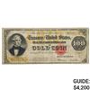 Image 1 : FR. 1215 1922 $100 ONE HUNDRED DOLLARS BENTON GOLD CERTIFICATE CURRENCY NOTE VERY FINE