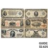 Image 1 : LOT OF (6) MIXED LARGE SIZE CURRENCY NOTES 1899-1918