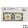 Image 1 : FR. 2405 1928 $100 ONE HUNDRED DOLLARS GOLD CERTIFICATE CURRENCY NOTE PCGS BANKNOTE EXTREMELY FINE-4
