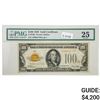 Image 1 : FR. 2405 1928 $100 ONE HUNDRED DOLLARS GOLD CERTIFICATE CURRENCY NOTE PMG VERY FINE-25