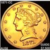Image 1 : 1871-CC $5 Gold Half Eagle CHOICE AU