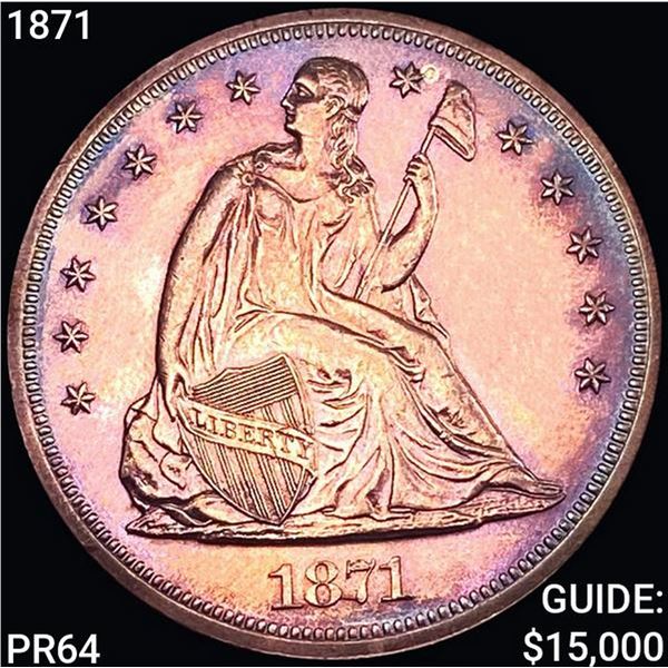 1871 Seated Liberty Dollar GEM PROOF