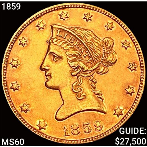 1859 $10 Gold Eagle UNCIRCULATED