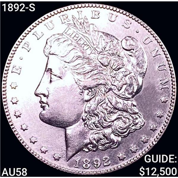 1892-S Morgan Silver Dollar CHOICE AU